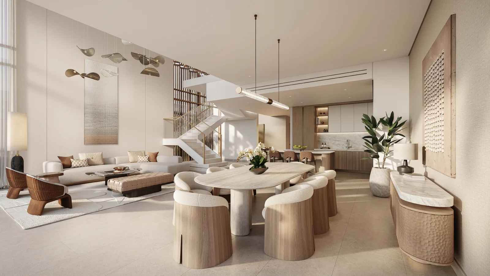 Bay Estate living and dining interior